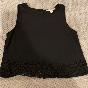 Black crop top
